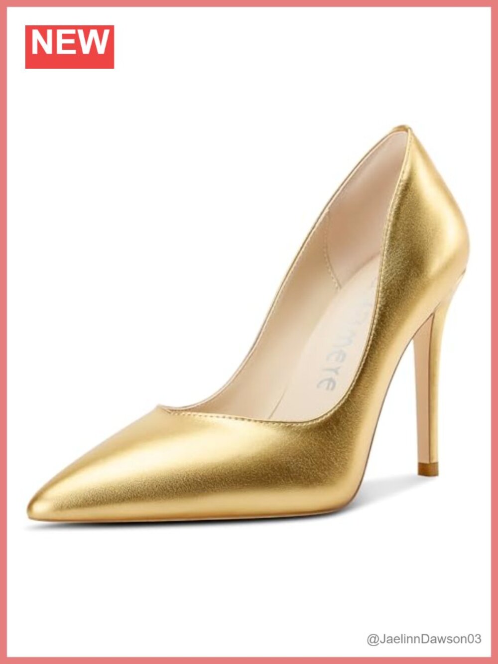 Women's Stiletto High Heel Pointed Toe Pumps Slip-on Casual Basic 3.9" Heels